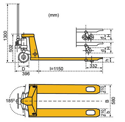 重载型手动液压搬运车3