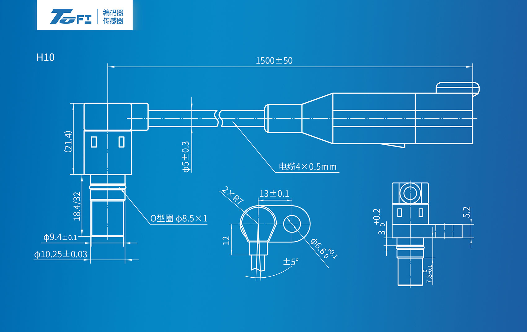 H1032列转速传感器机械图