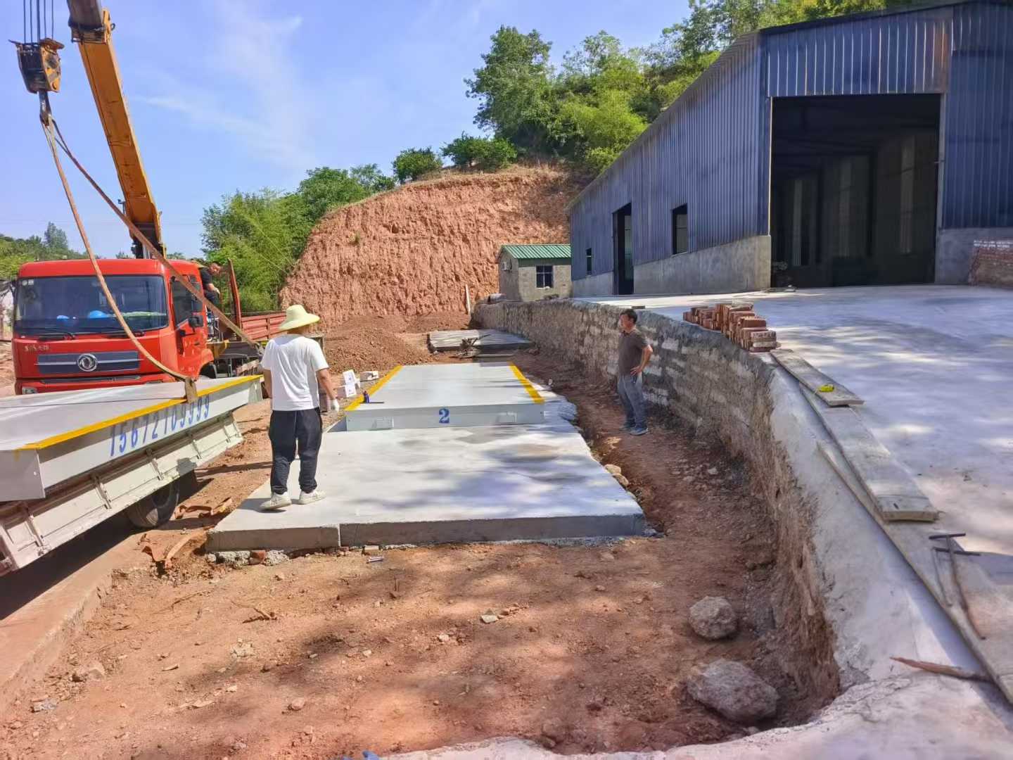 十堰100T全电子汽车衡安装