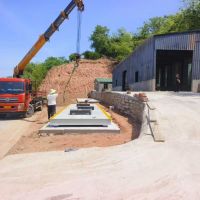 十堰100T全电子汽车衡安装调试